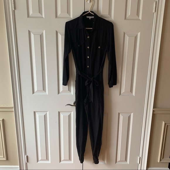 Young Fabulous & Broke Golly Utility Belted Jumpsuit Black - Picture 2 of 9